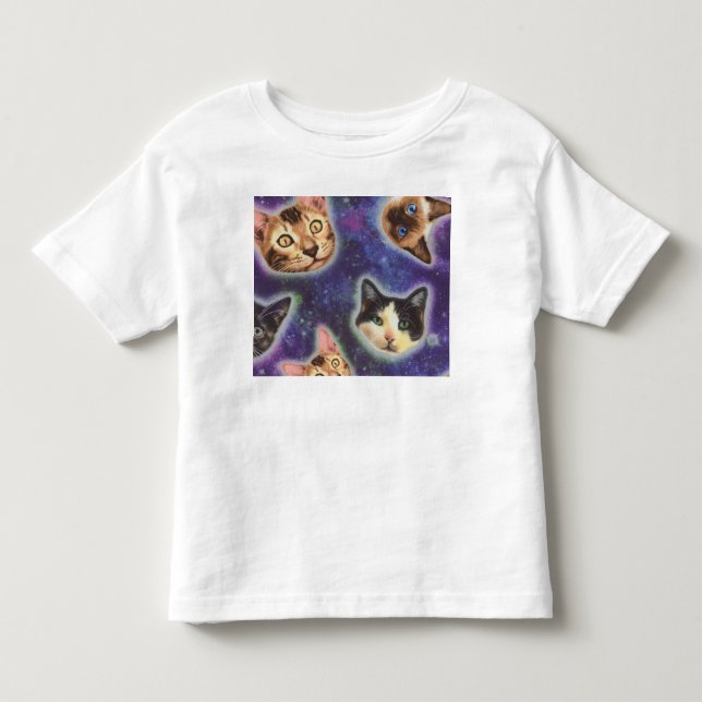 Cat faces with various breeds and patterns toddler t-shirt (Front)