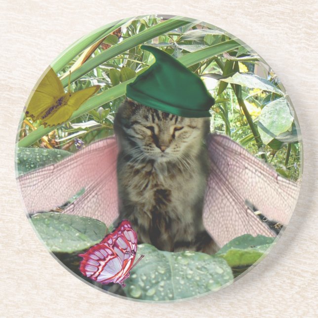 Cat Fairy Elf Coaster (Front)