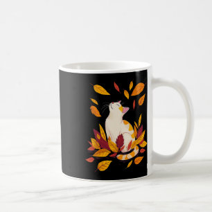 Cat Fall Leaf Tree Hello Autumn Thanksgiving Coffee Mug