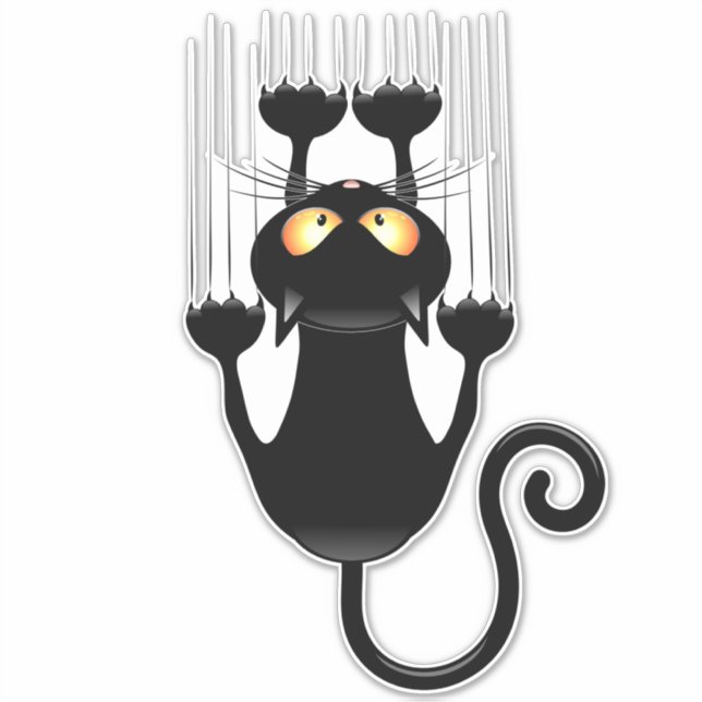 Cat Falling down fun cartoon character (Front)