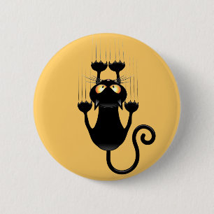 Cat Falling down fun cartoon character 2 Inch Round Button