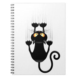 Cat Falling down fun cartoon character Notebook