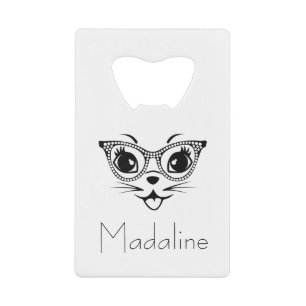 Cat fashion credit card bottle opener