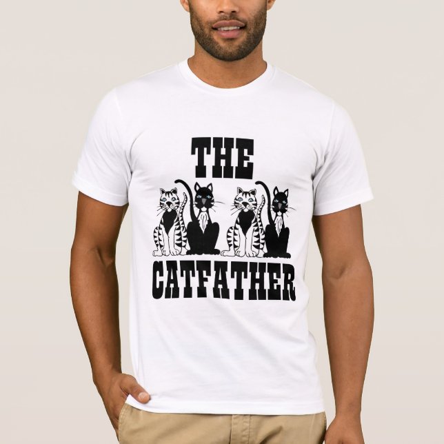 CAT FATHER DAD funny t-shirts (Front)