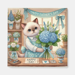 Cat Father's Day Magnet for Cat Dads