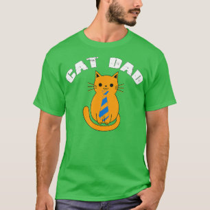 Cat Fathers Day Shirt Cat Dad Cat Wearing Tie Funn