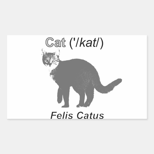Cat Felis Catus Sticker (Front)