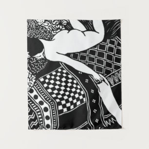 Cat Felix Vallotton Lady Bed Laziness La Paresse Tapestry