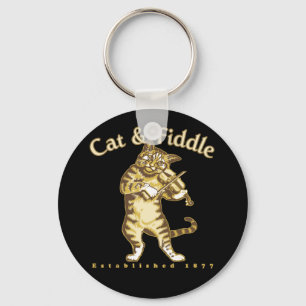 Cat & Fiddle Keychain