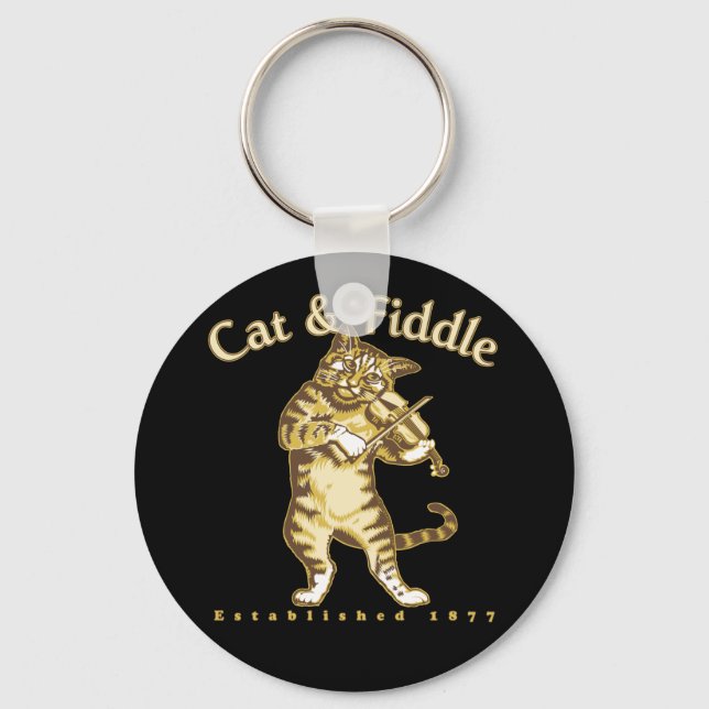 Cat & Fiddle Keychain (Front)