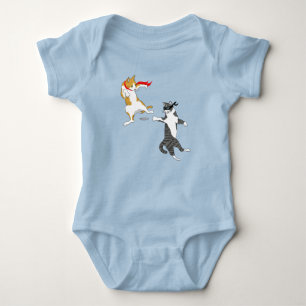 Cat fight  baby bodysuit