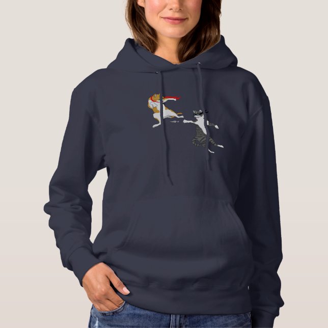 Cat fight  hoodie (Front)