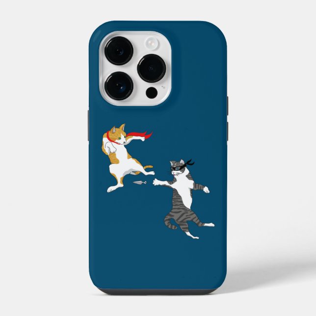 Cat fight iPhone case (Back)