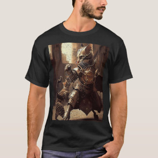 Cat Fighting Steampunk T-Shirt