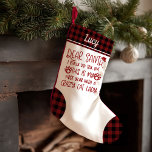 Cat First Christmas Cute Funny Letter To Santa Small Christmas Stocking<br><div class="desc">Cat First Christmas Cute Funny Letter To Santa Small Christmas Stocking</div>