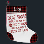 Cat First Christmas Cute Funny Letter To Santa Small Christmas Stocking<br><div class="desc">Cat First Christmas Cute Funny Letter To Santa Small Christmas Stocking</div>