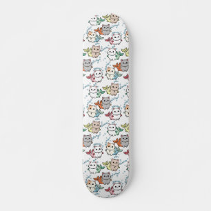 Cat Fish Illustration Skateboard