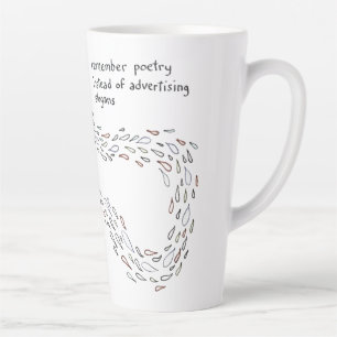 Cat Fish Poetry Latte Mug