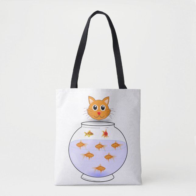 Cat fish tote bag (Front)