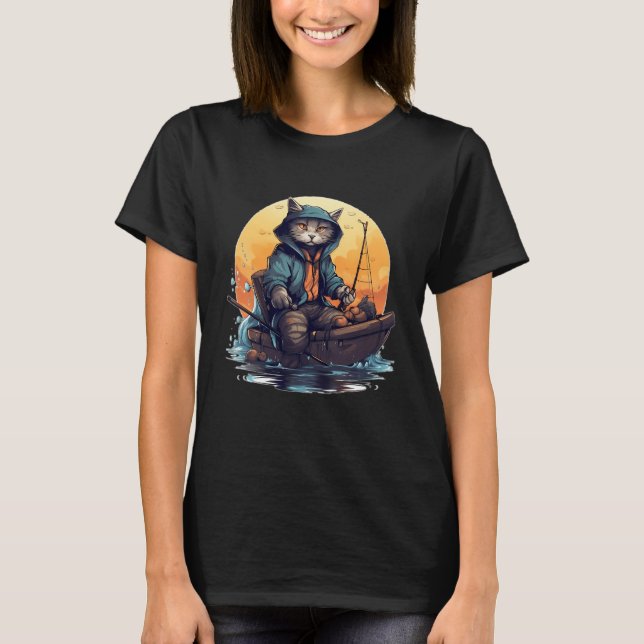Cat Fisherman T-Shirt (Front)