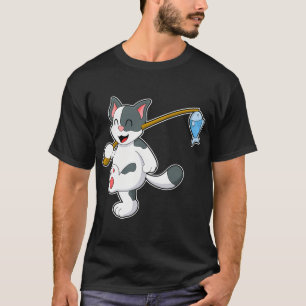 Cat Fishing Hahahaha Scribble Pals T-Shirt