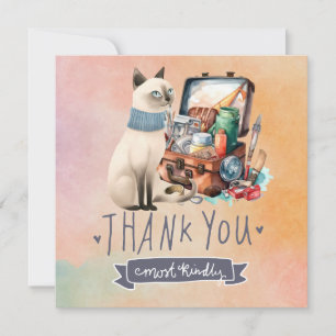 CAT Fishing lovers Thank You Card