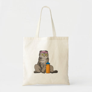 Cat Fitness Drinking mug Tote Bag