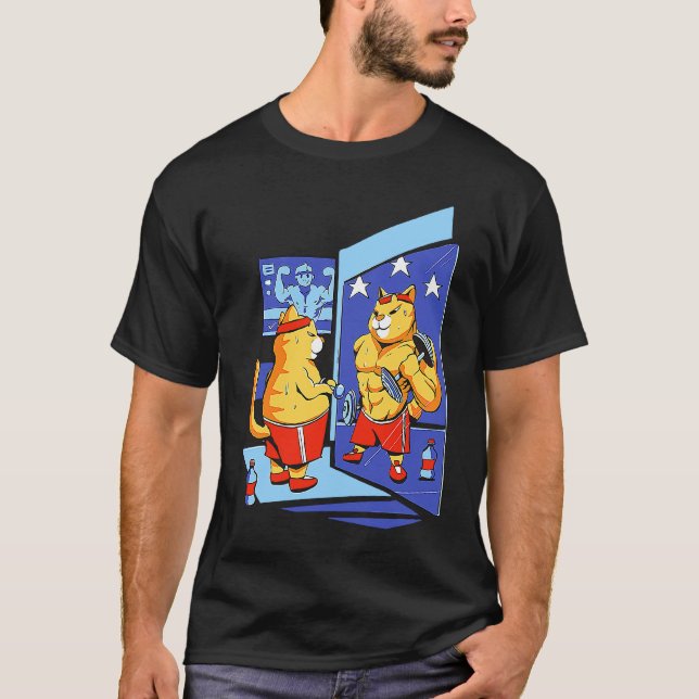 Cat  Fitness Studio Training T-Shirt (Front)