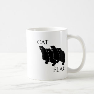 Cat Flag Funny Black Flag Coffee Mug