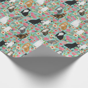 Cat Florals Wrapping Paper