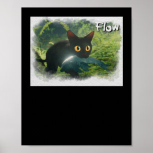 Cat Flow Animation Movie Sticker Poster