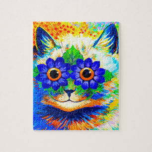 Cat Flower Eyes Jigsaw Puzzle