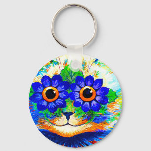 Cat Flower Eyes Keychain