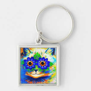 Cat Flower Eyes Keychain