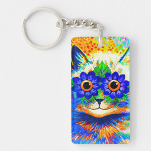 Cat Flower Eyes Keychain