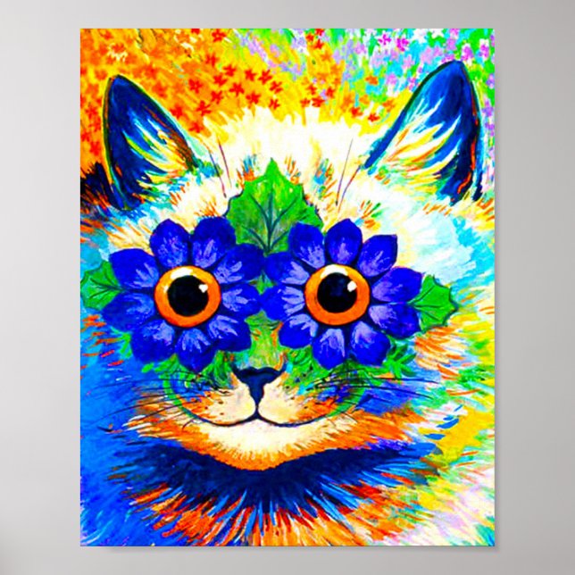 Cat Flower Eyes Poster (Front)