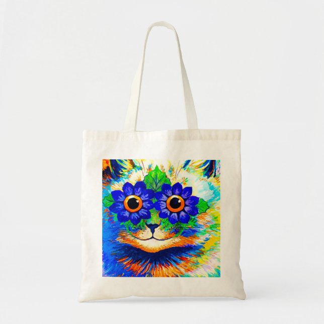 Cat Flower Eyes Tote Bag (Front)