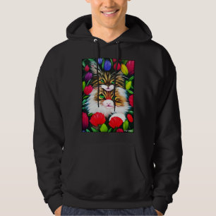Cat Flower Natural Flower Garden Cat Love Cat Hoodie