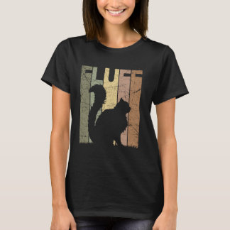 Cat Fluff Vintage Cat Lover Retro Cat Silhouette T-Shirt