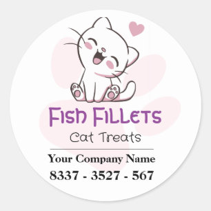 Cat Food Business Label Sticker