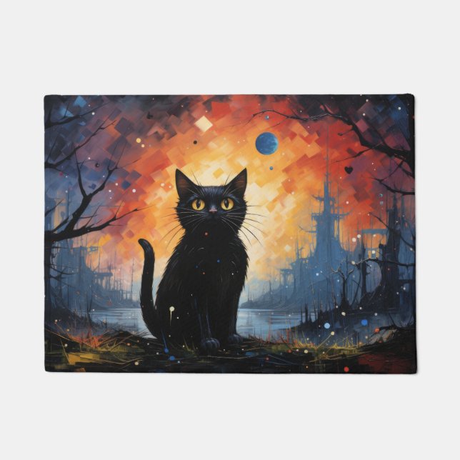 cat foot mat, cat matte, foot setter, door mat (Front)