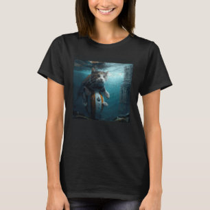 Cat Football Underwater T-Shirt