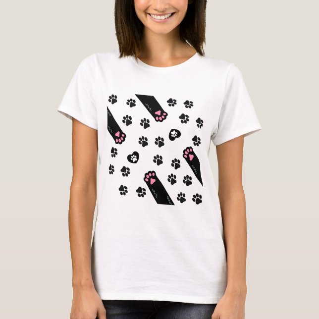 Cat Footprint T-Shirt (Front)