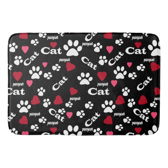 Cat footprints bath mat (Front)
