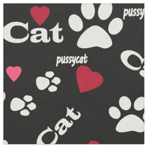 Cat footprints fabric