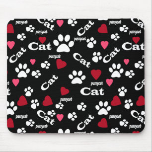 Cat footprints mouse pad