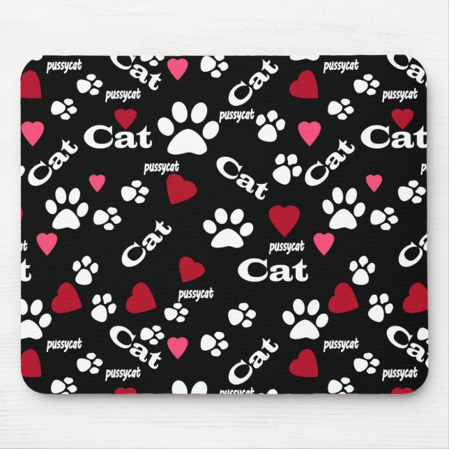 Cat footprints mouse pad (Front)