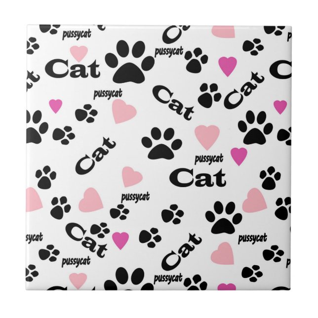 Cat footprints tile (Front)