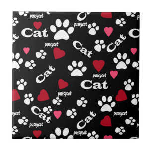 Cat footprints tile