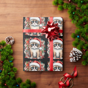 Cat for Christmas Themed for Cat Lovers Wrapping Paper